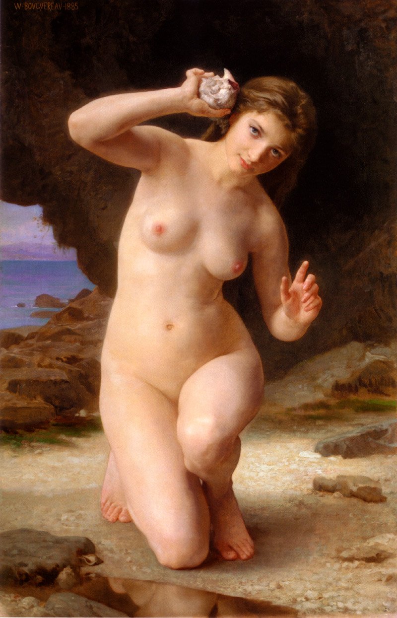 Femme au Coquillage - William Adolphe Bouguereau