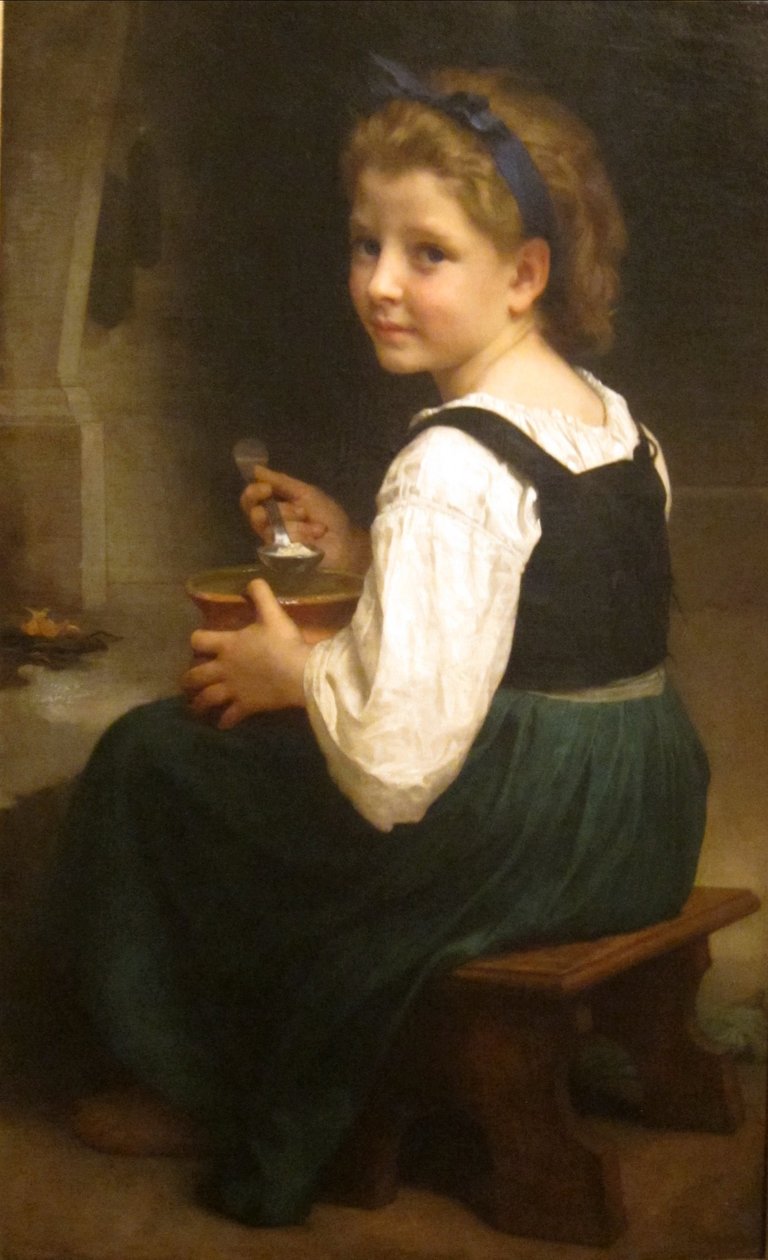 Fille mangeant de la bouillie - William Adolphe Bouguereau