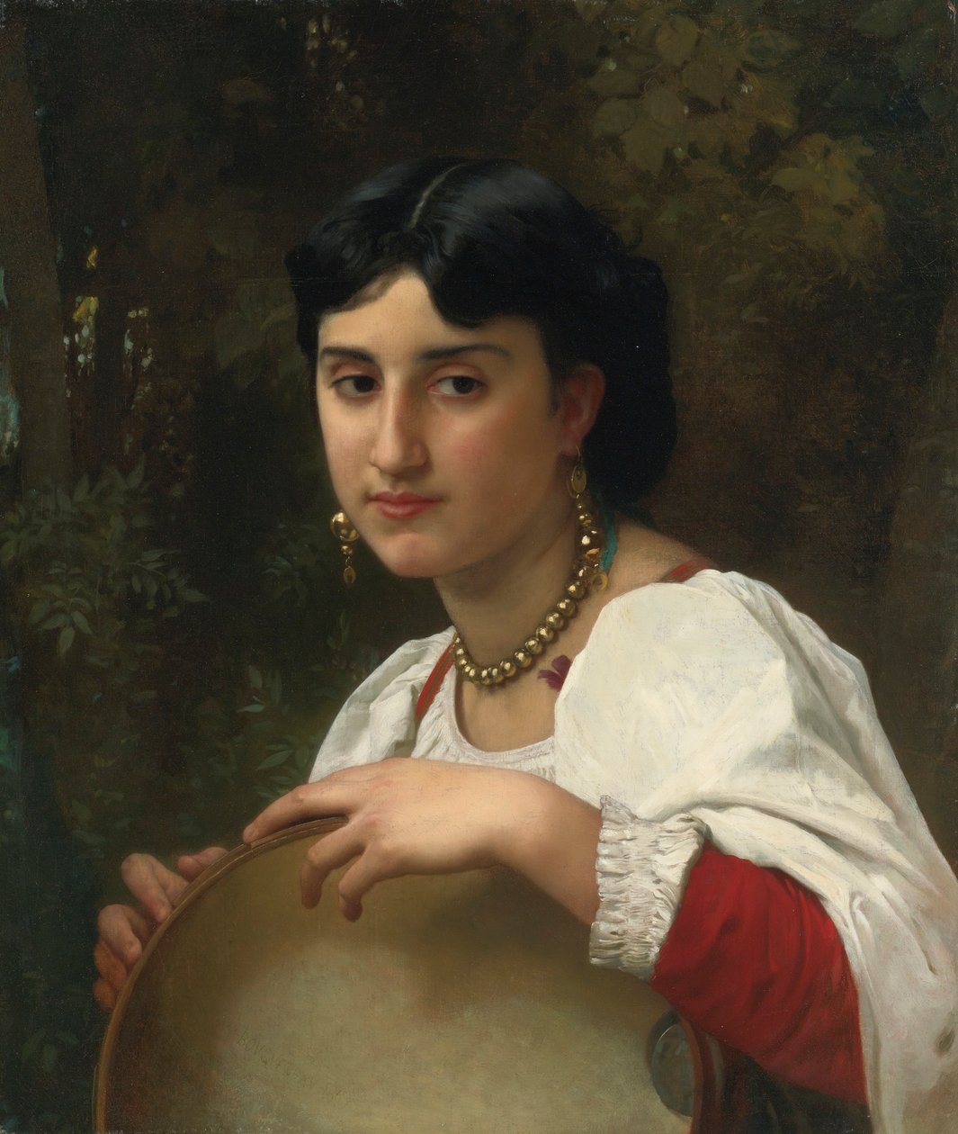 Italienne au tambourin - William Adolphe Bouguereau