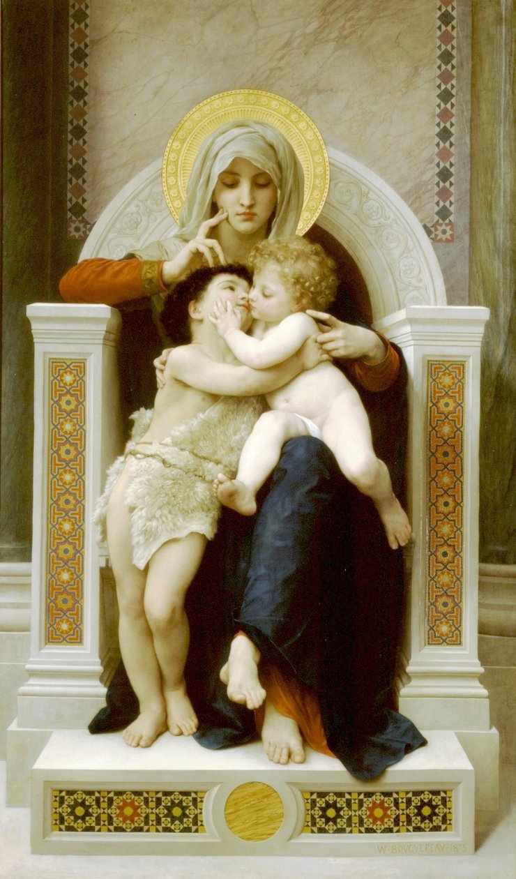 La Vierge, Jésus et Saint Jean-Baptiste - William Adolphe Bouguereau
