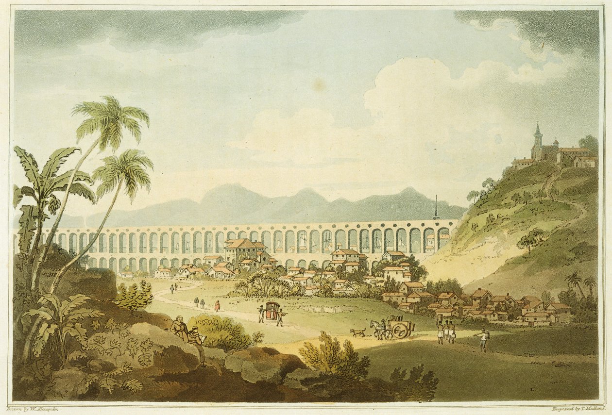 Arcos de Carioco, ou Grand Aqueduc à Rio de Janeiro, planche 5 de 
