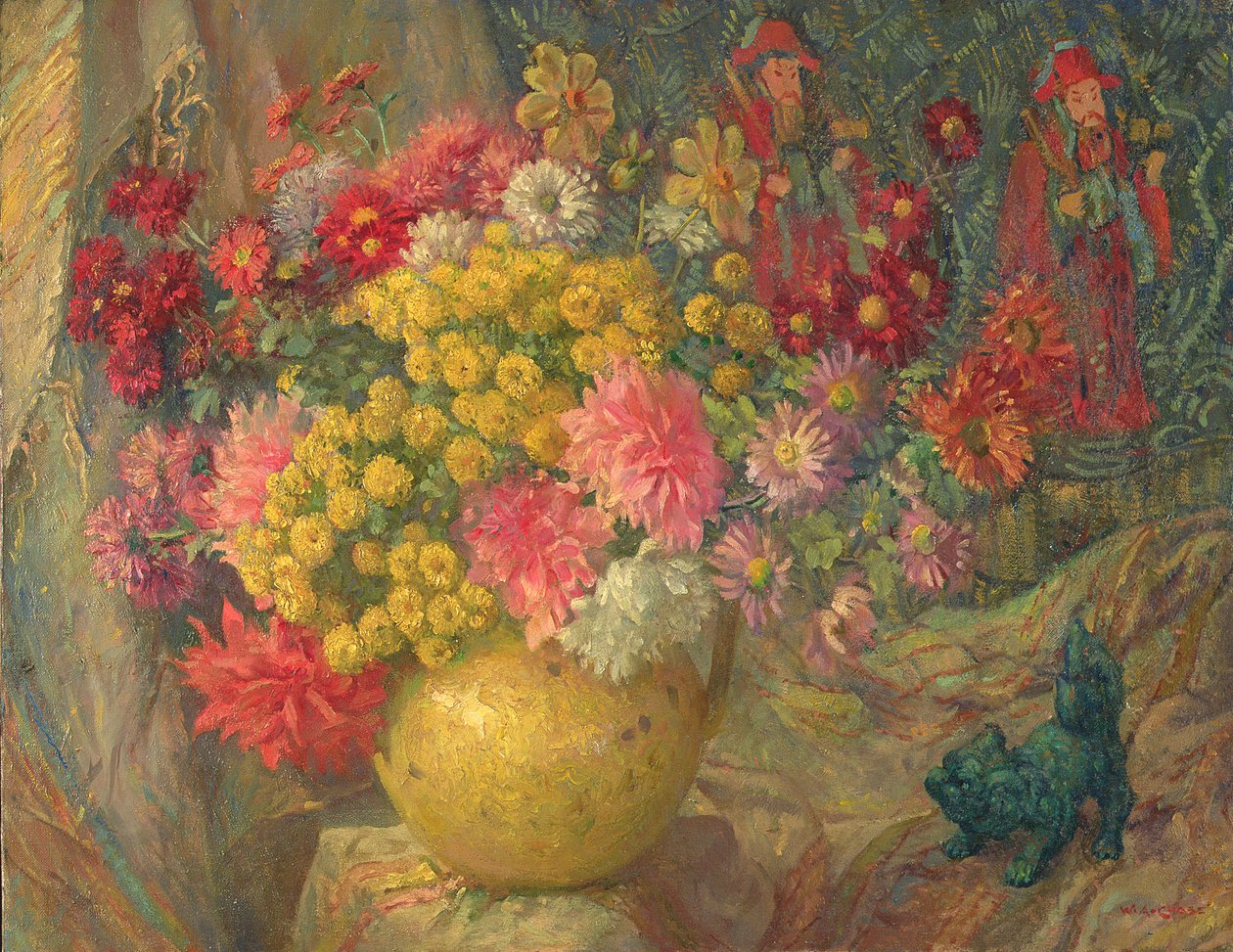 Bouquet de fleurs abondant, vers les années 1930 - William Arthur Chase