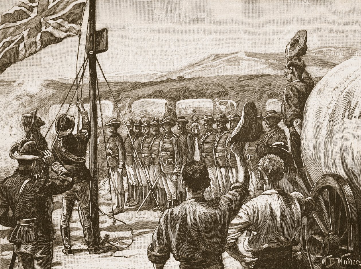 Pionniers de la British South Africa Company au Mashonaland, 1890, illustration de 