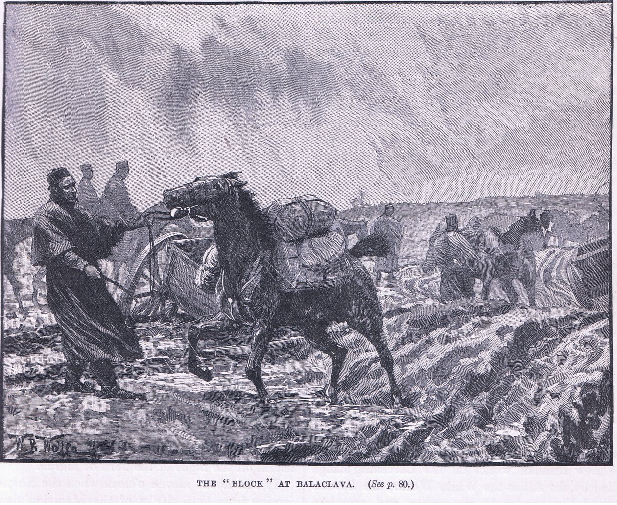 Le bloc à Balaclava 1855 AD - William Barnes Wollen