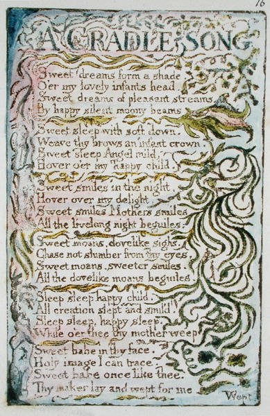 Une chanson de berceau, pl. 1 illustration de Chants d