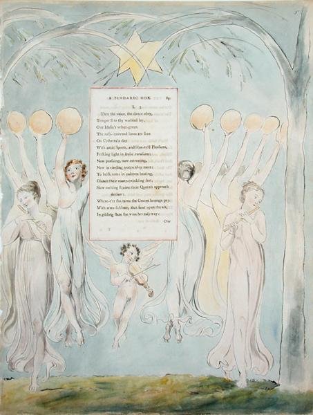 Une ode pindarique, de The Poems of Thomas Gray, publié 1797-98 - William Blake