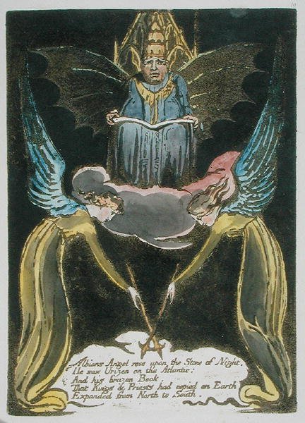 Albions Angel rose..., planche 12 de Europe. A Prophecy, 1794 - William Blake