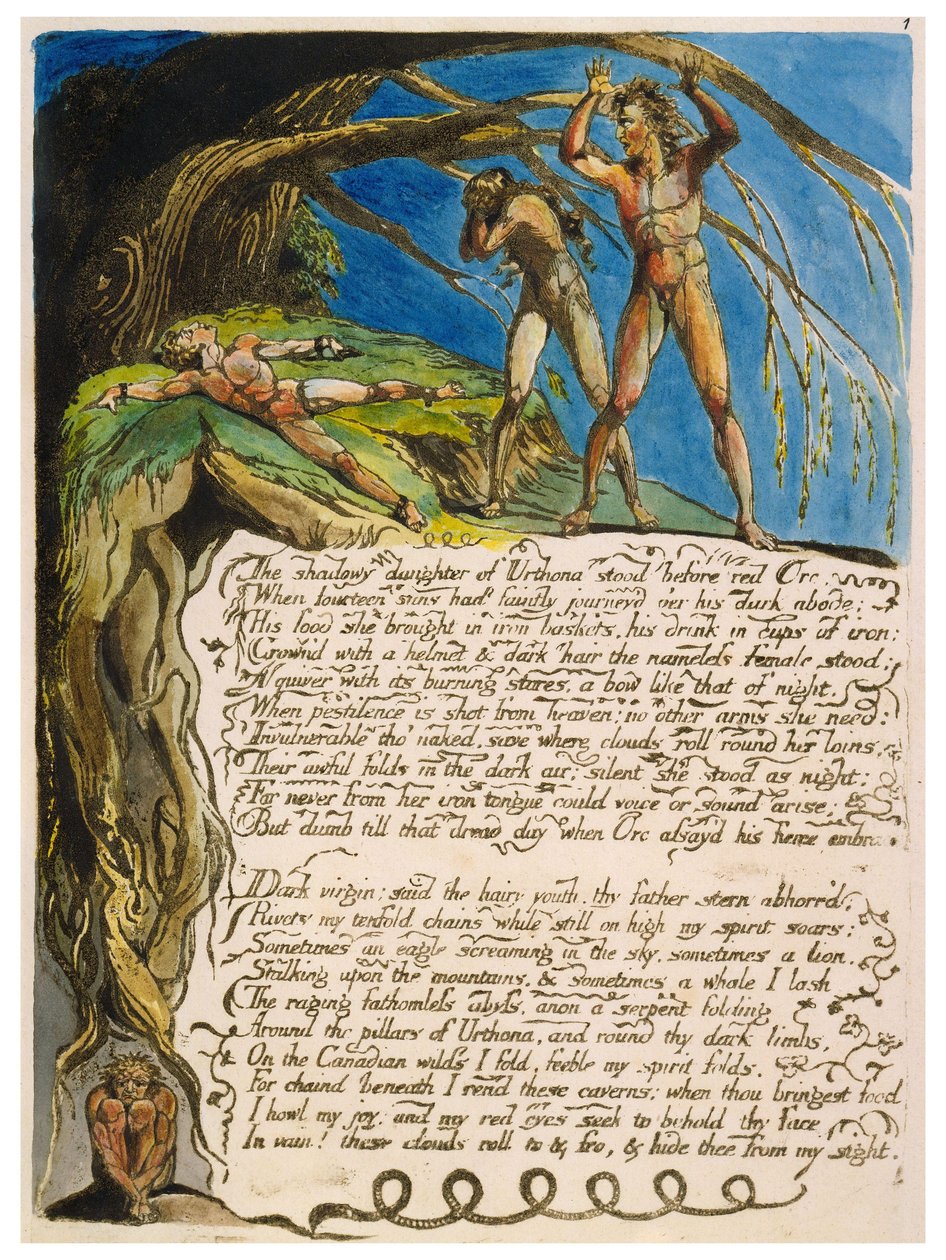 America a Prophecy copie une plaque 03 - William Blake