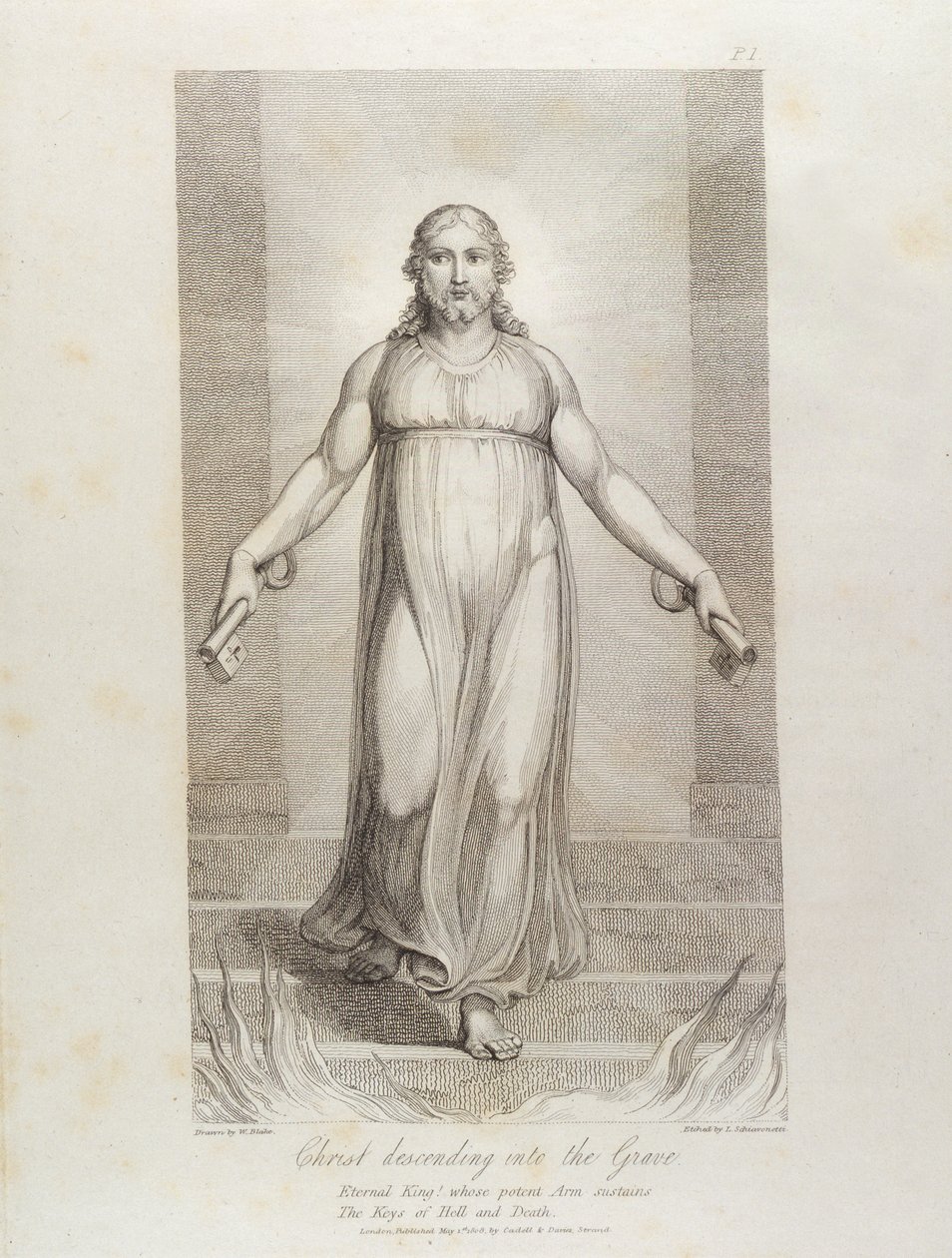 Christ descendant dans la tombe, pl.3, illustration de 