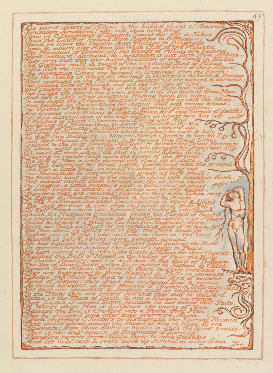 Jérusalem, Planche 49 - William Blake