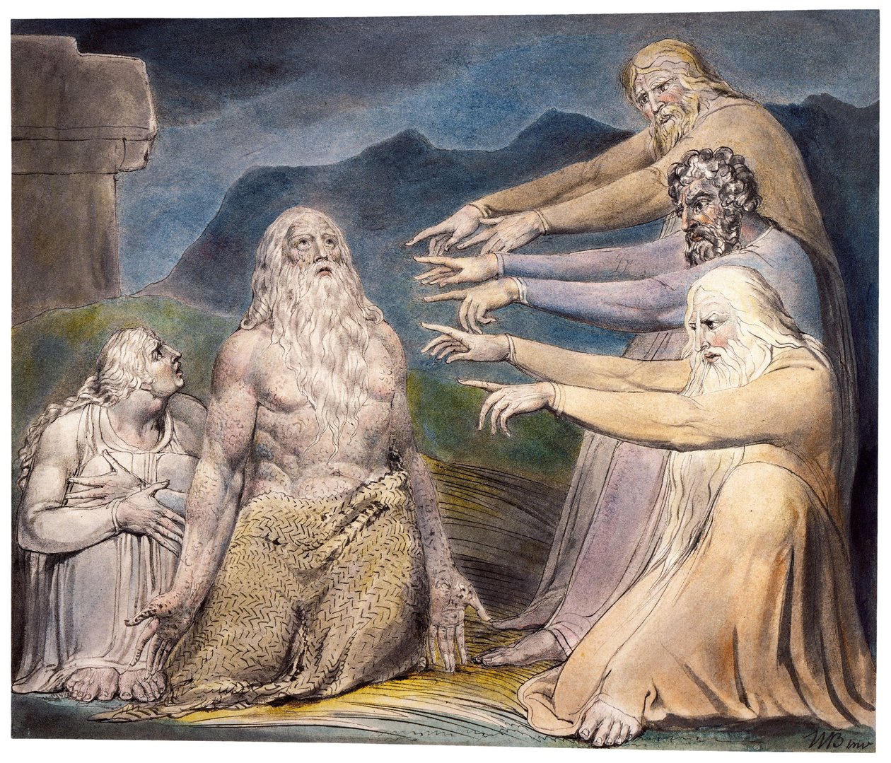 Job réprimandé par ses amis - William Blake