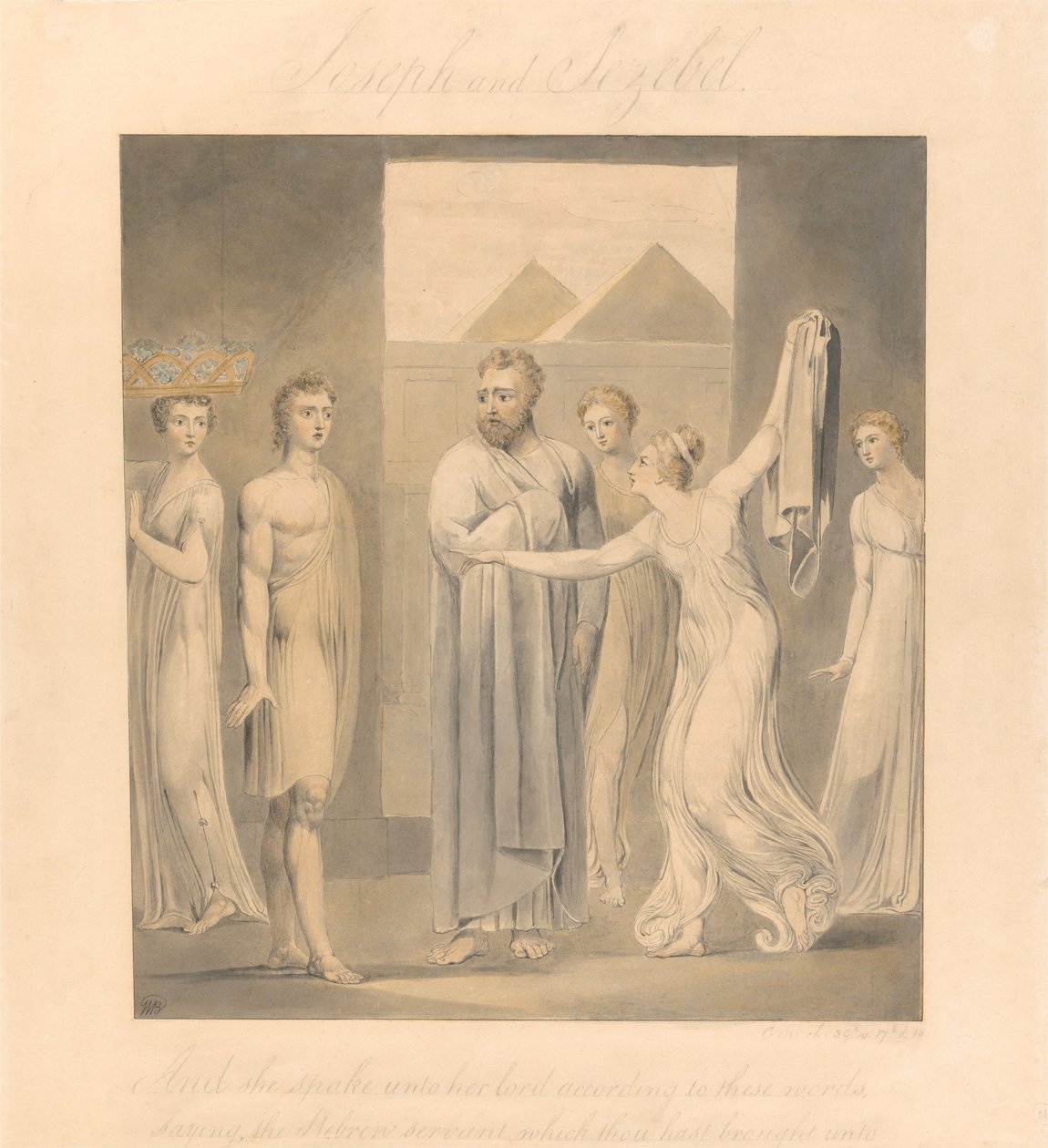 Joseph et la femme de Potiphar - William Blake