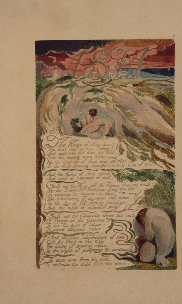 Planche 6 de The Song of Los, copie B, dans la collection de la Bibliothèque du Congrès - William Blake
