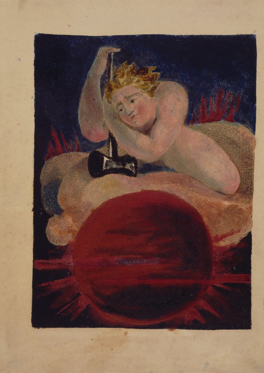Planche 8 de The Song of Los, copie B, dans la collection de la Bibliothèque du Congrès - William Blake