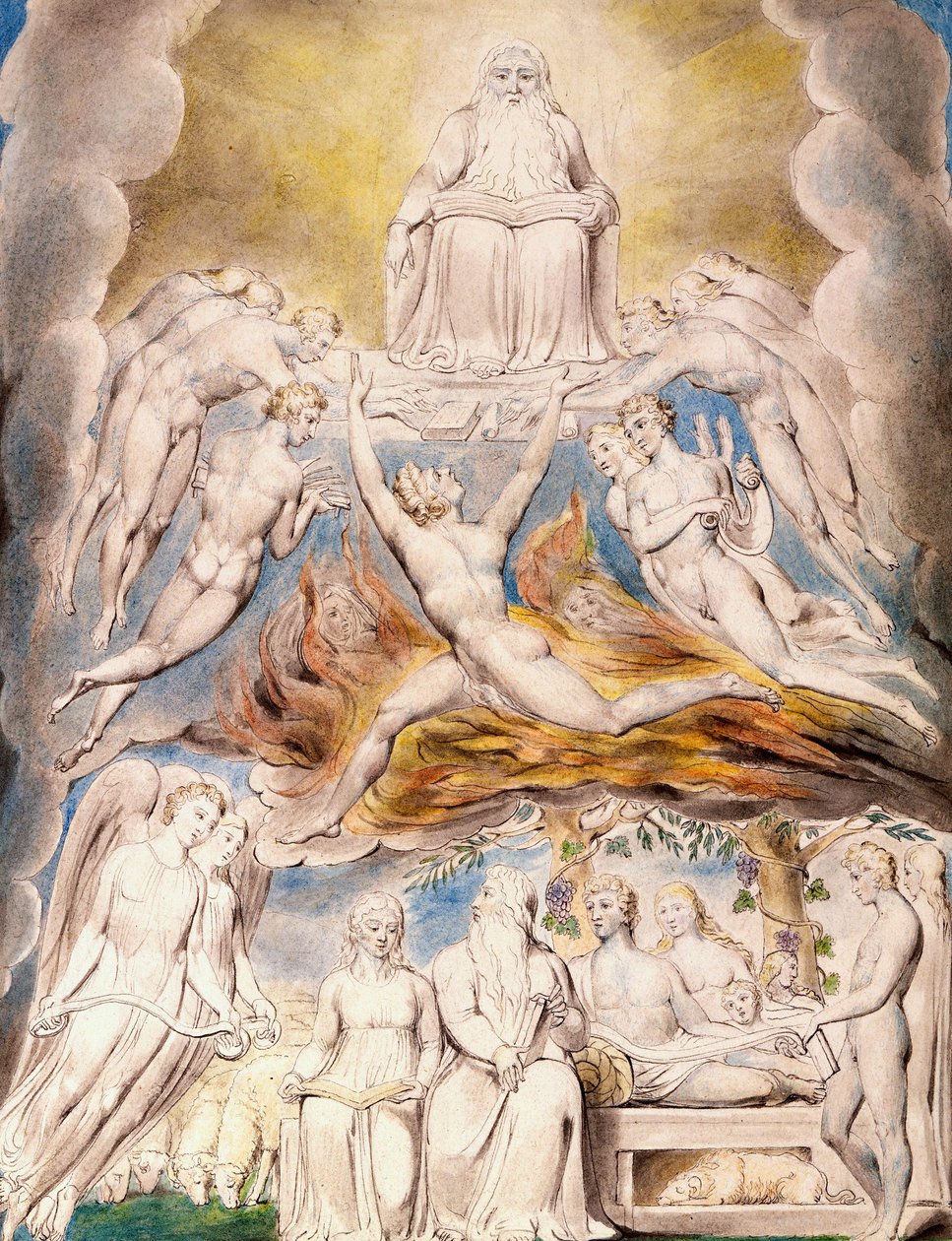 Satan devant le trône de Dieu - William Blake