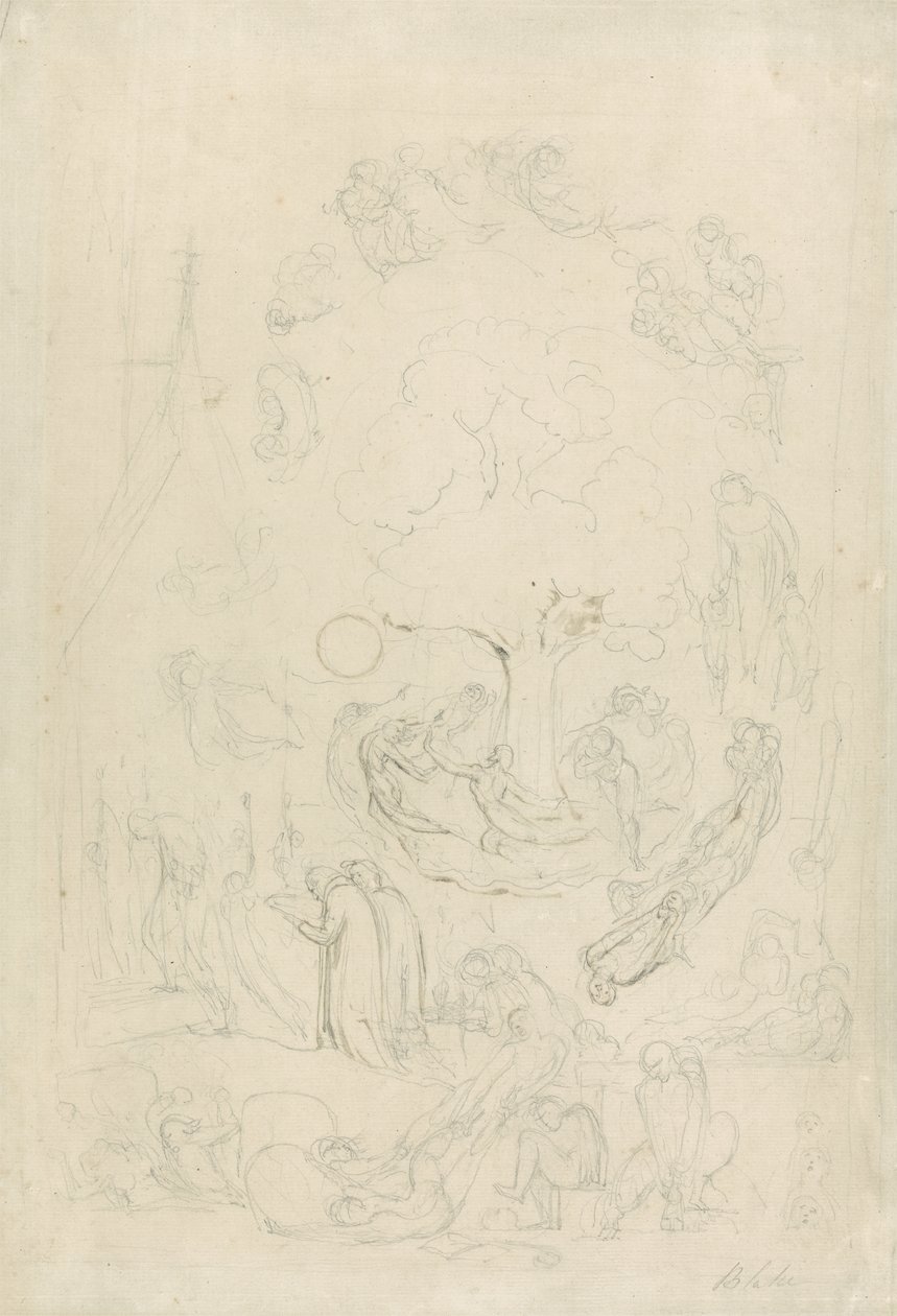 Les gambades des fantômes selon leurs affections avant le jugement final, 1805-08 - William Blake