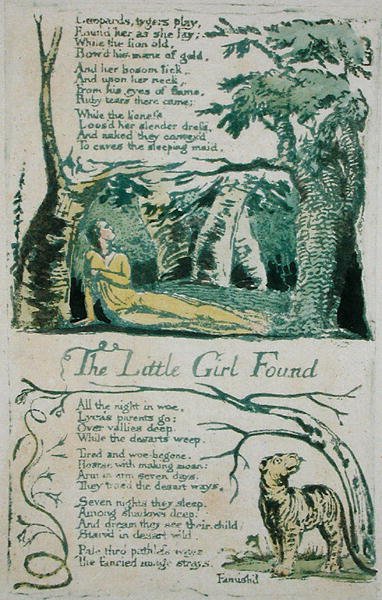 La petite fille perdue et les léopards, les tigres jouent..., et la petite fille trouvée pl. 20 de Chants d