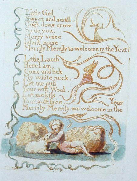 The Little Girl, plaque 26 de Songs of Innocence, 1789 - William Blake