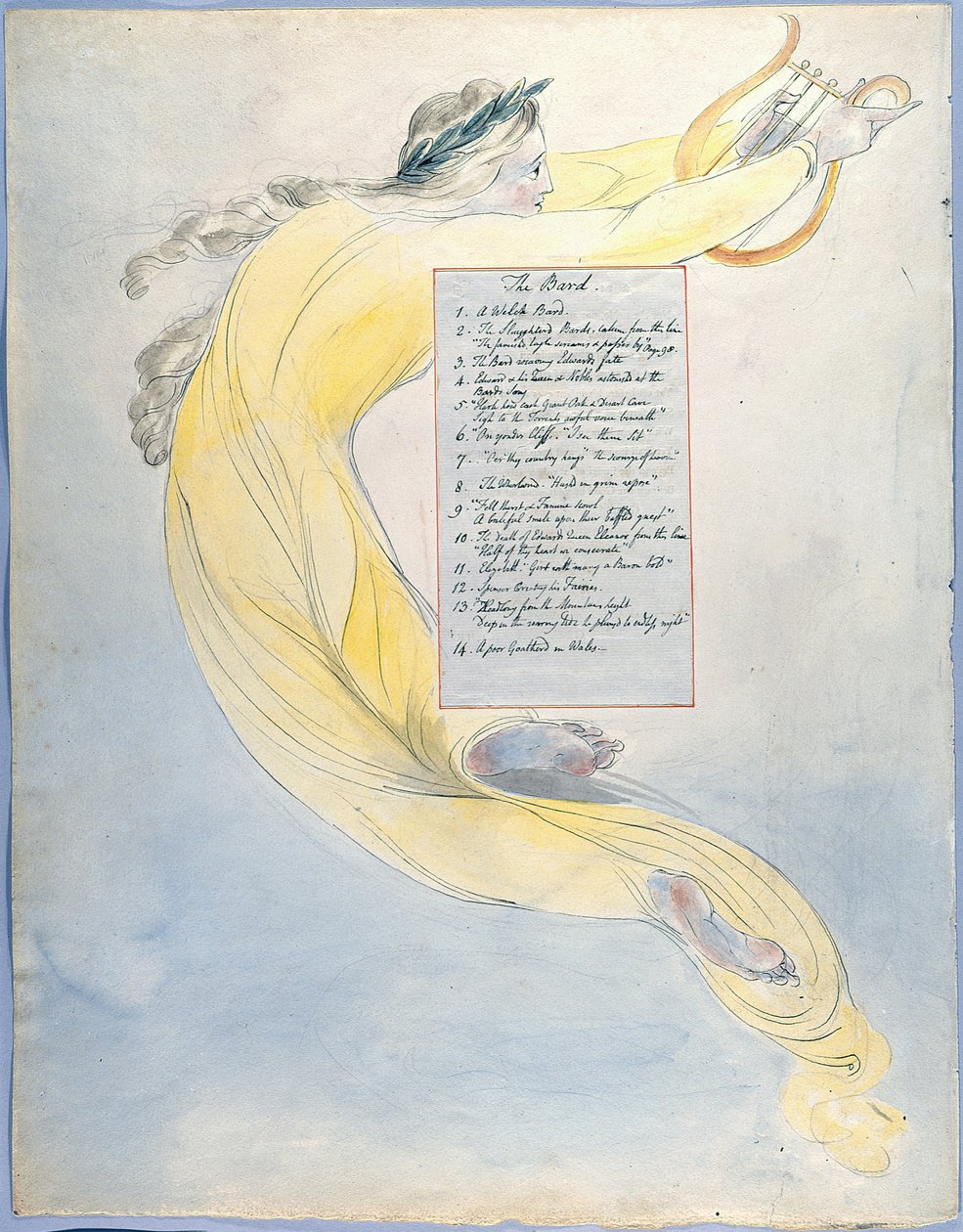 Les Poèmes de Thomas Gray, Design 52, Le Progrès de la Poésie - William Blake