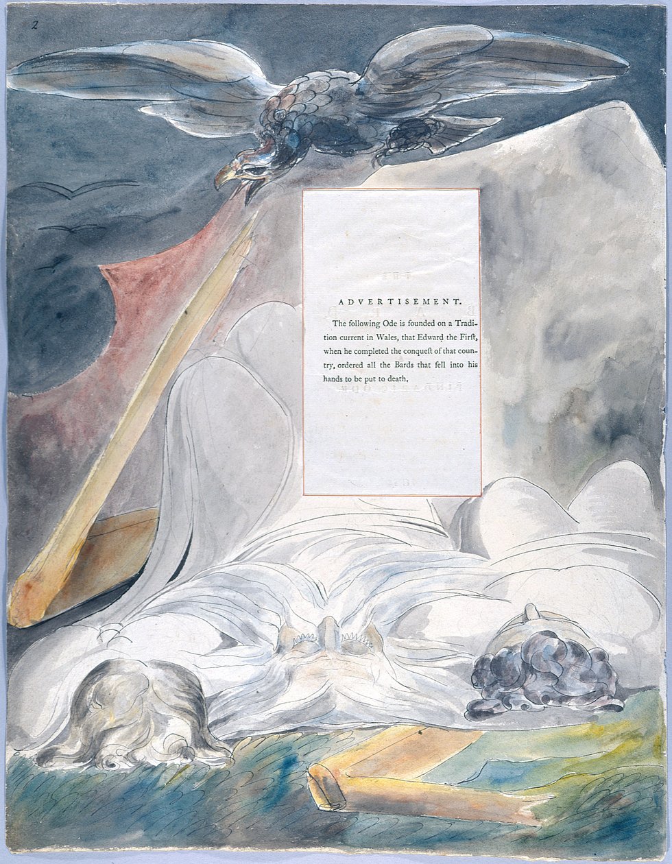 Les Poèmes de Thomas Gray, Design 54, Le Barde 02 - William Blake
