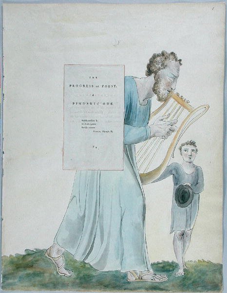Le Progrès de la poésie, design 41 des Poèmes de Thomas Gray, 1797-98 - William Blake