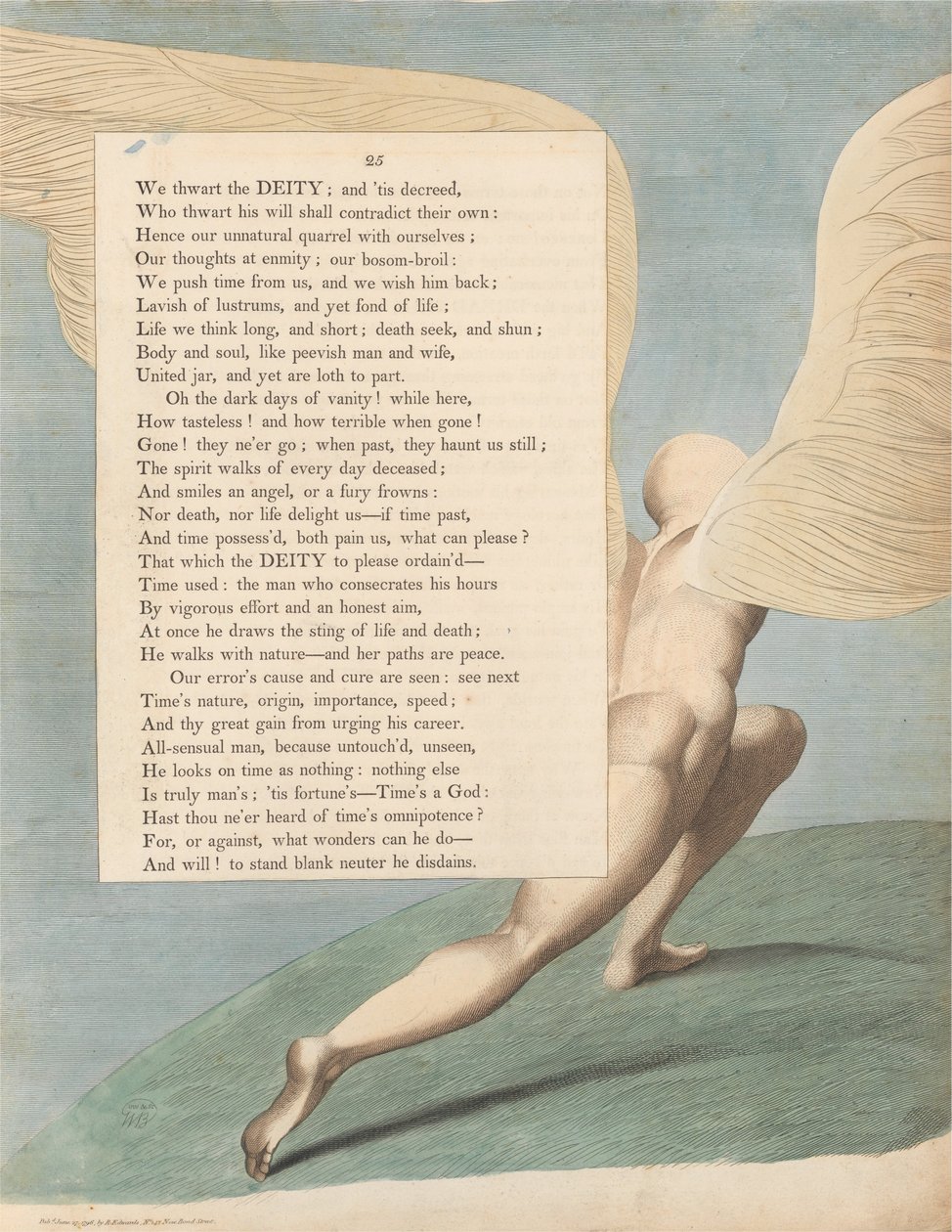 Les pensées nocturnes de Young, Page 25, Regardez-le, une fois passé ; que voit-on alors - William Blake