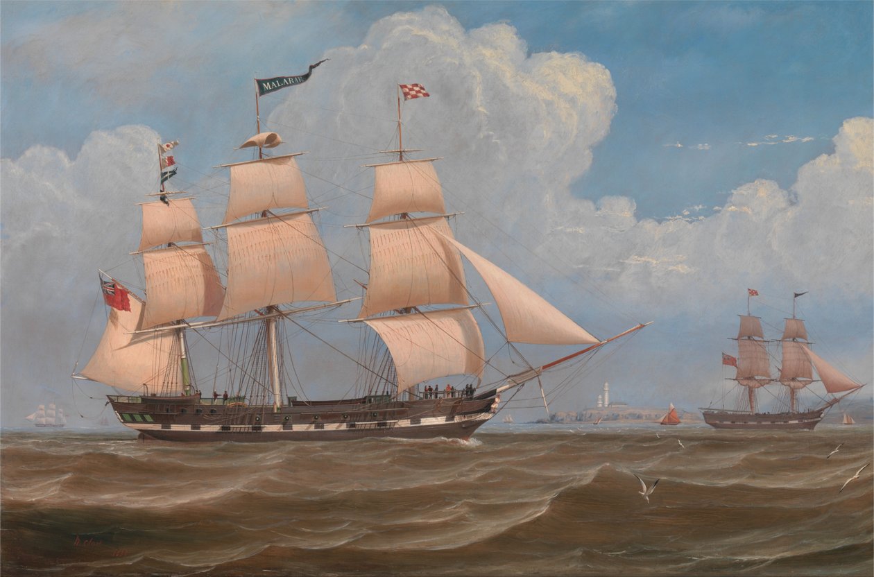 Le navire marchand anglais Malabar - William Clark