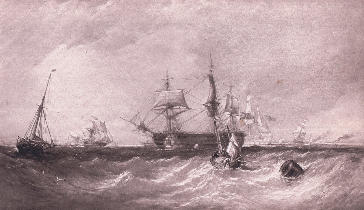 Navires de Guerre à Portsmouth - Clarkson Frederick Stanfield