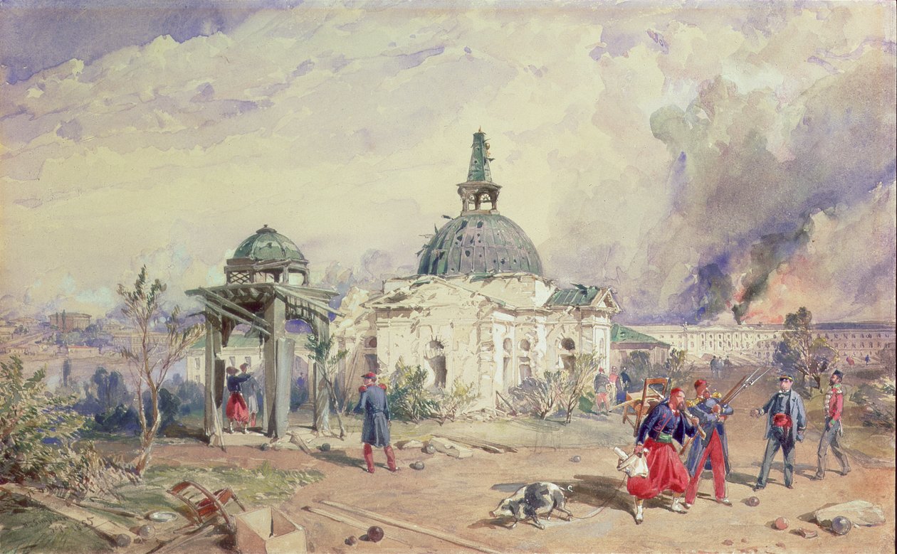 Vue de Sébastopol, 1855 - William Crimea Simpson