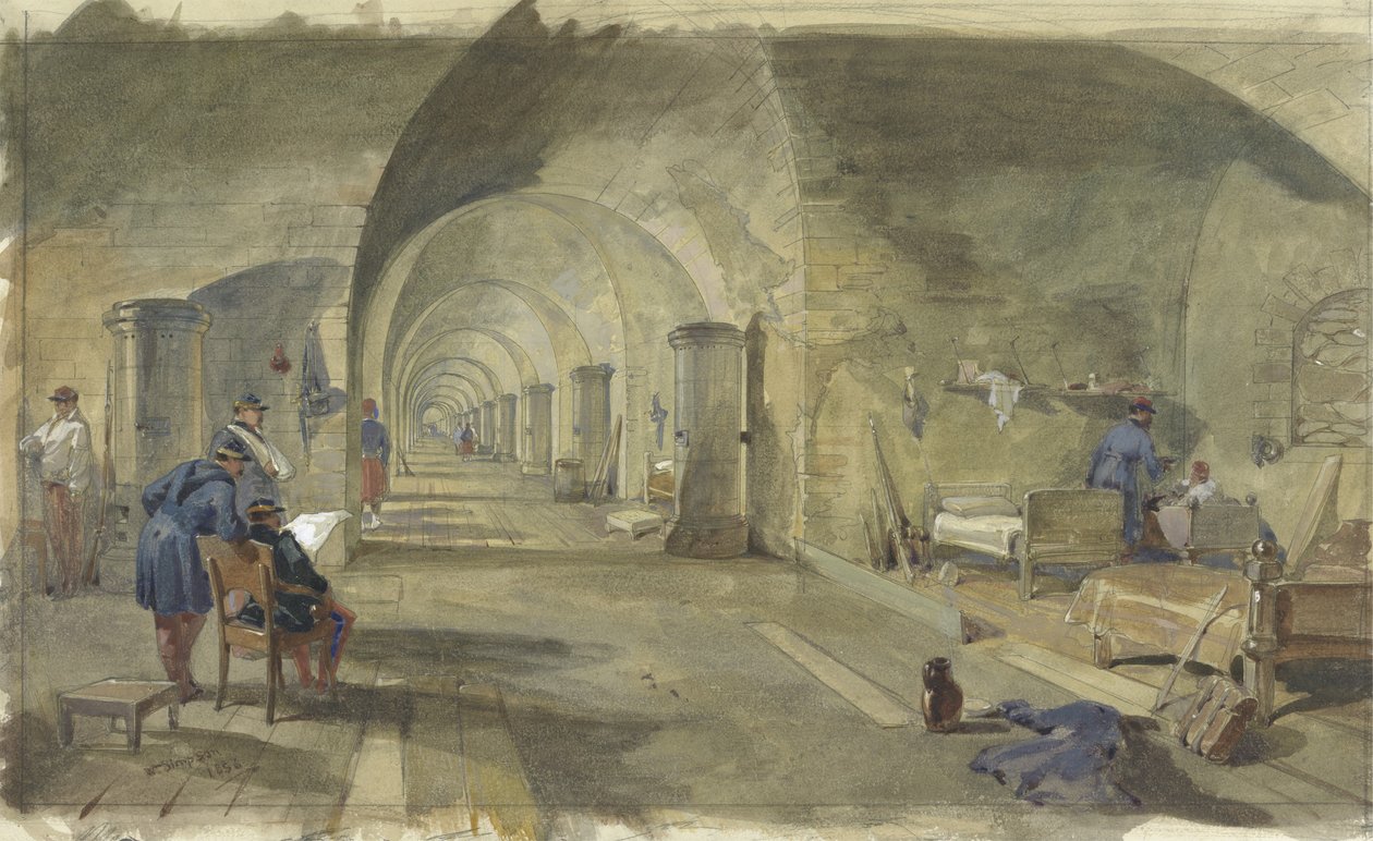 Intérieur du Fort Nicolas, Sébastopol, Crimée - William Crimea Simpson