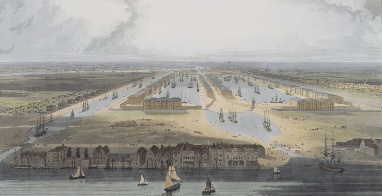 Docks de commerce des Indes occidentales, de 