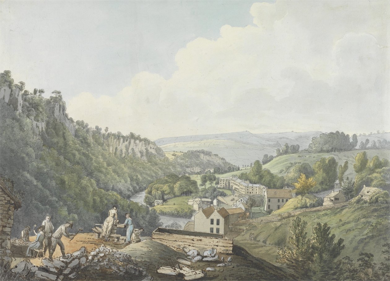 Les bains de Matlock, Derbyshire, c.1789 - William Day