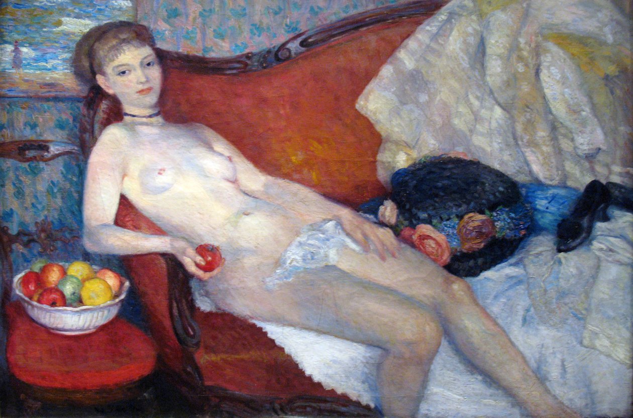 Nu avec pomme - William James Glackens