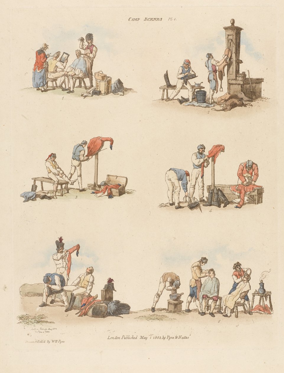 Scènes de camp, 1803 - William Henry after Pyne