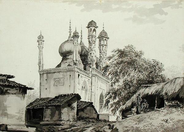 Une mosquée à Gazipoor, vers 1781 - William Hodges