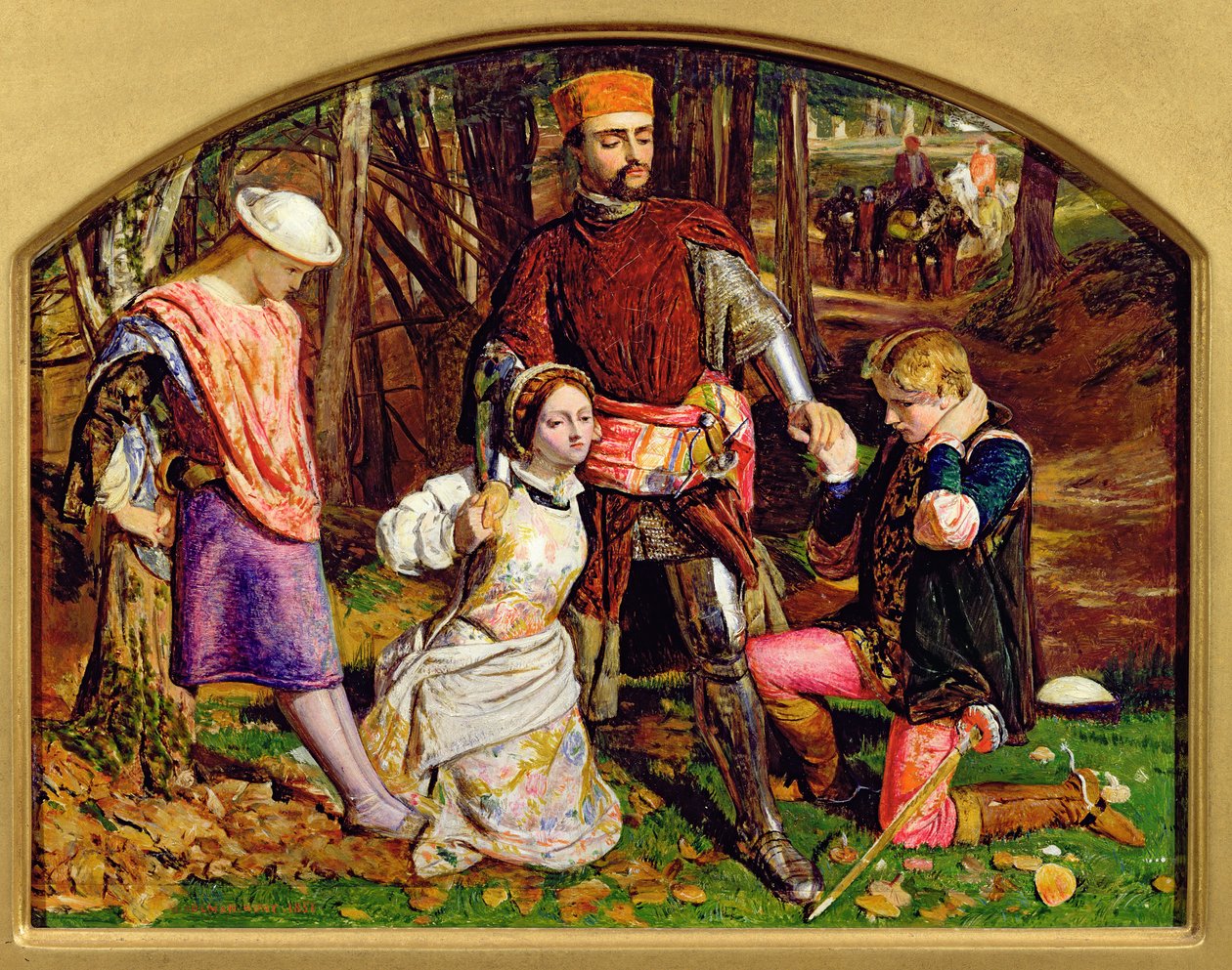 Valentine sauvant Silvia de Proteus, 1851 - William Holman Hunt
