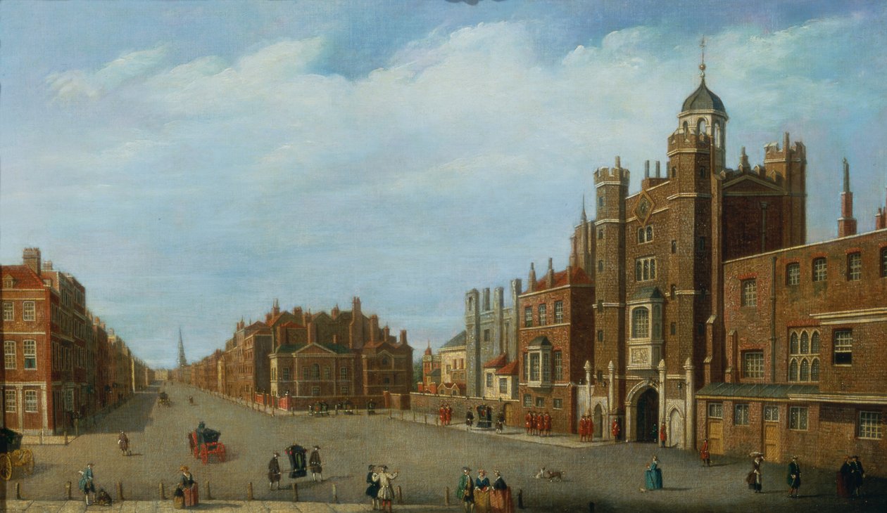Vue du palais St. James et de Pall Mall, vers 1770 - William James