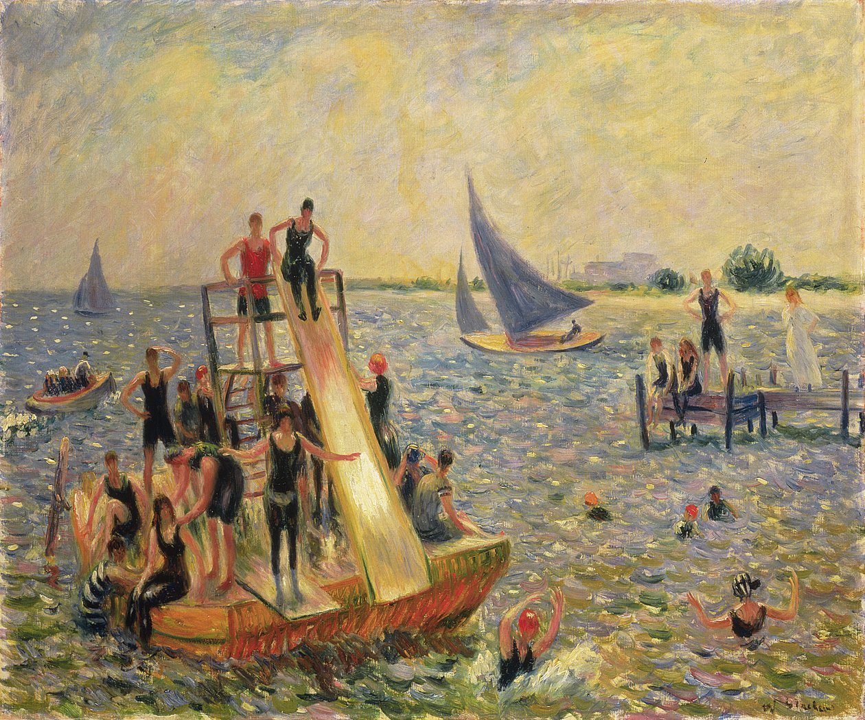 Le Flotteur, ou Le Radeau - William James Glackens