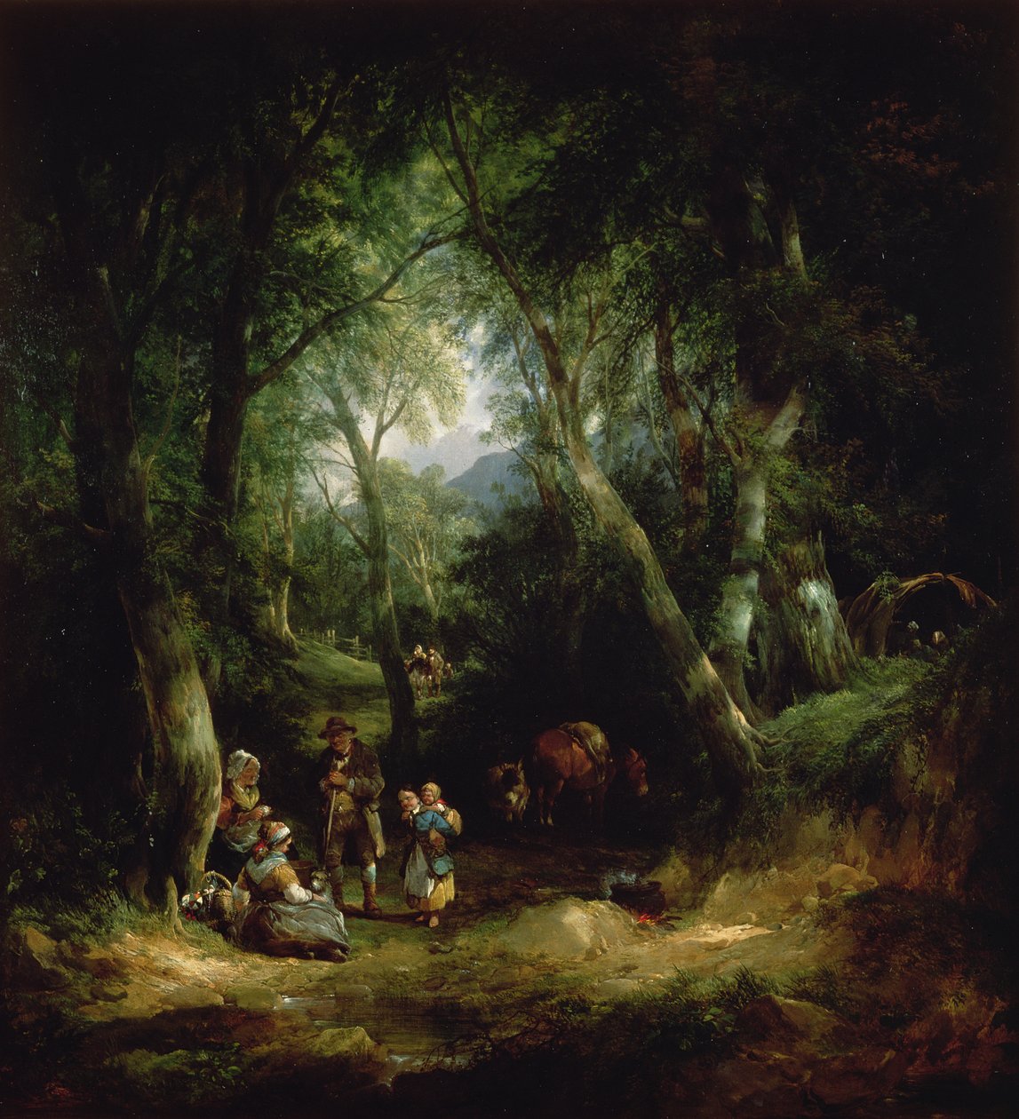 Campement de gitans dans la New Forest, 19ème siècle - William Joseph Shayer
