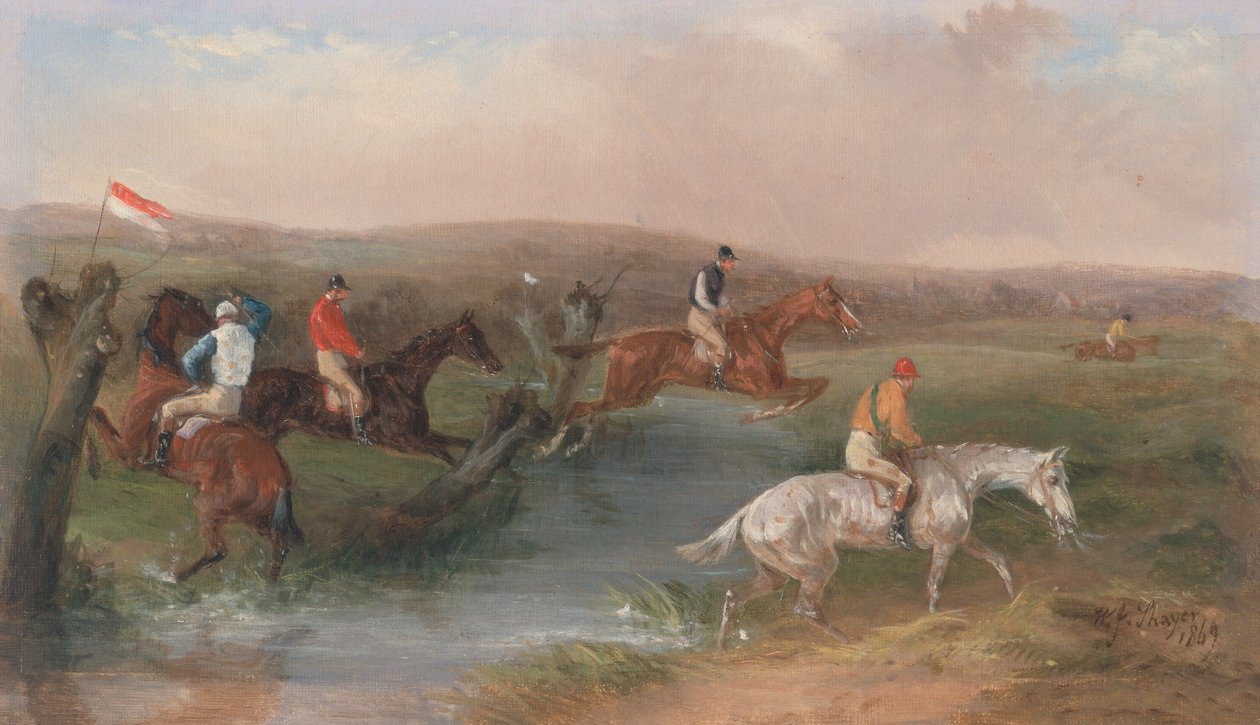 Course de steeple-chase : La Haie - William Joseph Shayer