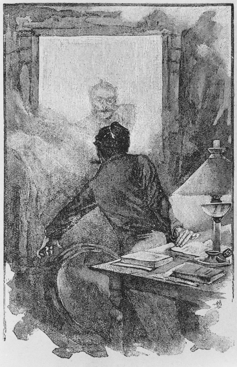 Le narrateur et le Horla, illustration de 