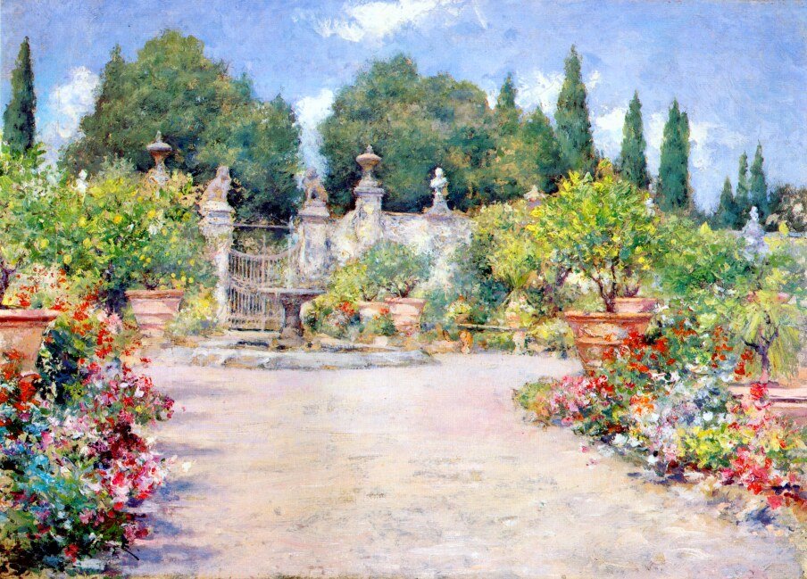 Un jardin italien - William Merritt Chase