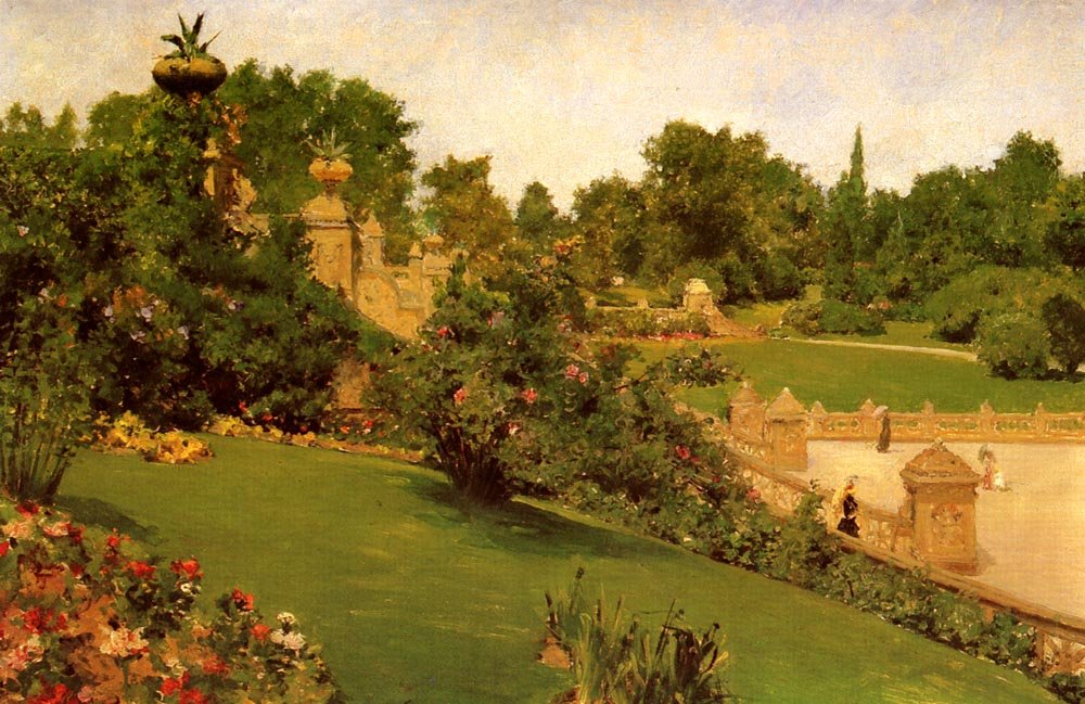 Terrasse au Mall - William Merritt Chase