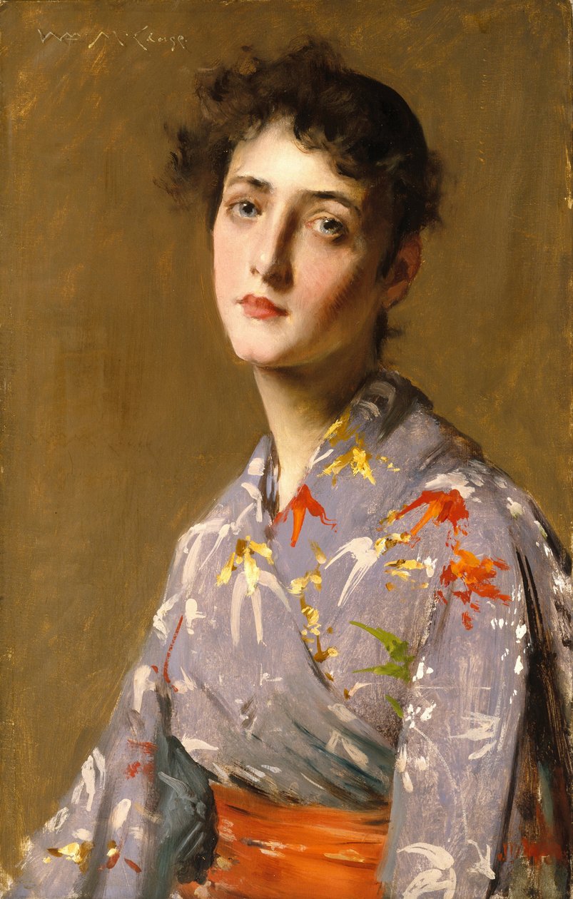 Fille en costume japonais - William Merritt Chase