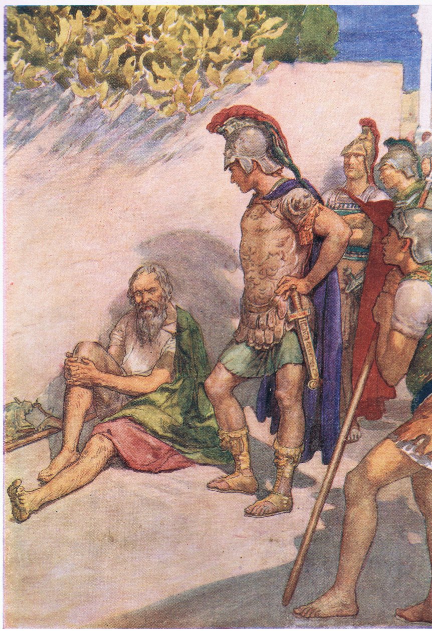 Alexandre et Diogène, de Vies de Plutarque publié par T C & E C Jack Ltd, années 1920 - William Rainey