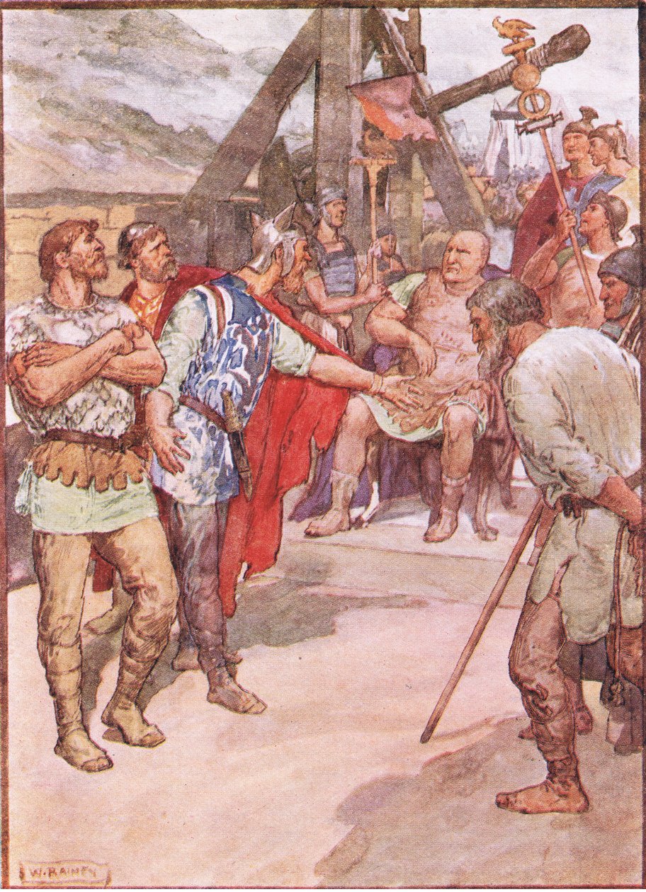 Marius et les ambassadeurs des Cimbres, de Vies de Plutarque publié par T C & E C Jack Ltd, années 1920 - William Rainey