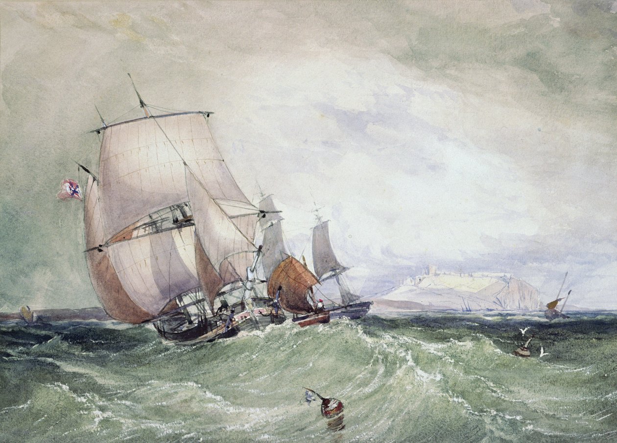 Vue de Scarborough, avec un brigadier charbonnier - William Roxby Beverly