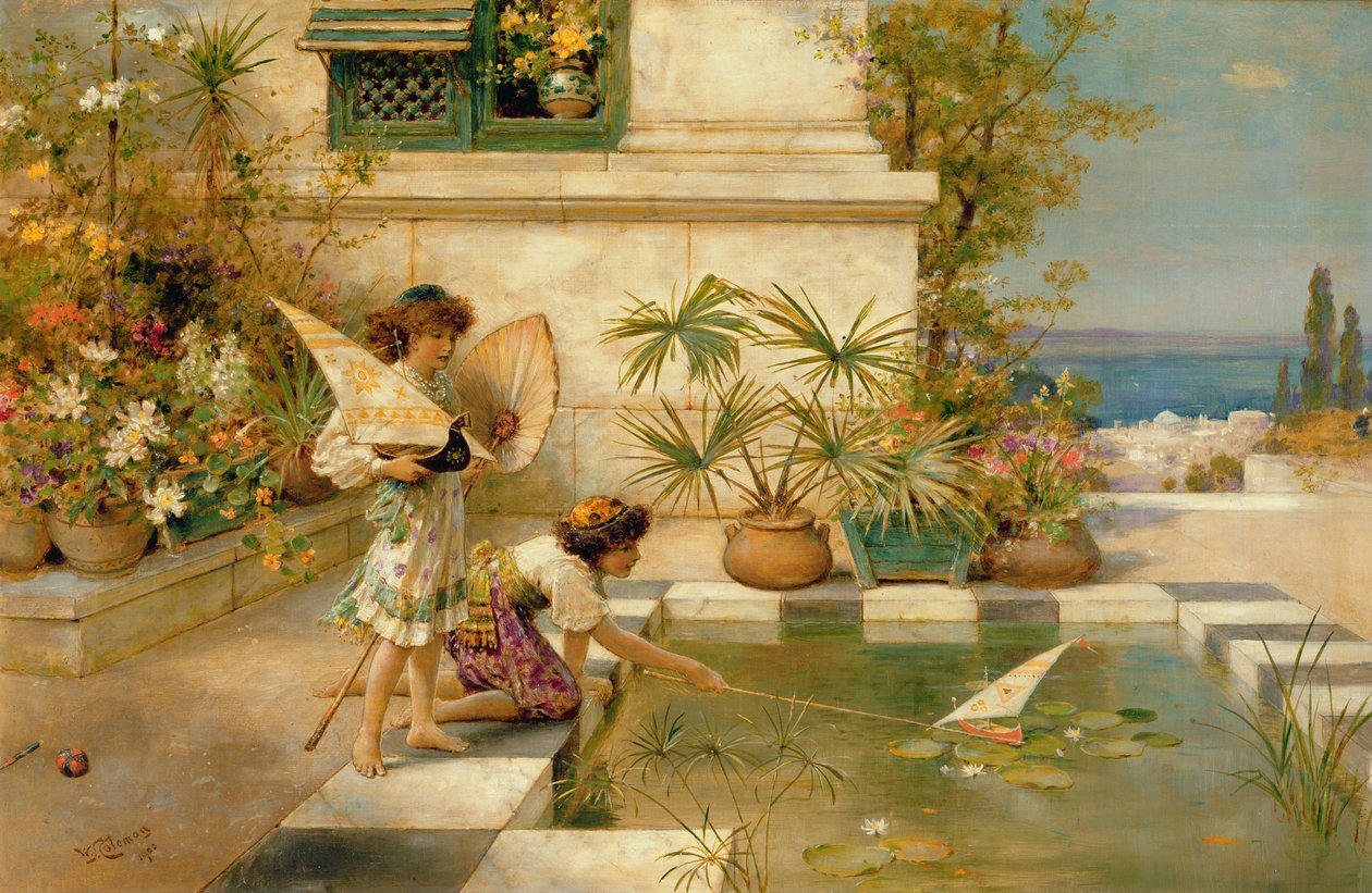 Enfants jouant avec des bateaux, 1900 - William Stephen Coleman
