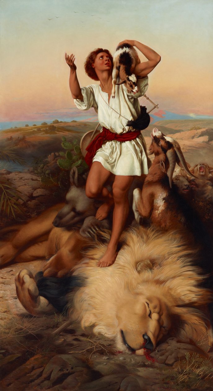 La première victoire de David - William Strutt