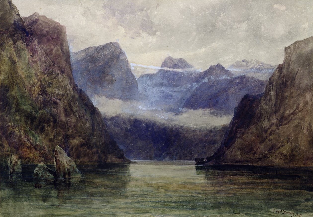 Fjord de Romsdal à minuit, 1847 - William West
